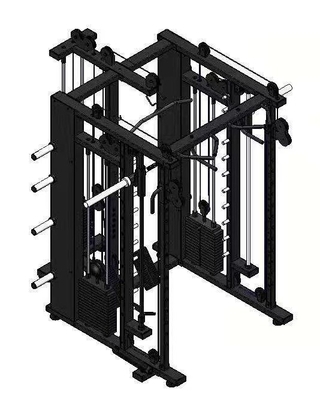 Pin and Plate Loaded Commercial All-In-One Smith Machine for Functional Rack Training