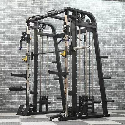 Home Multi-Function Weight Lifting Training Station with Unisex Smith Machine