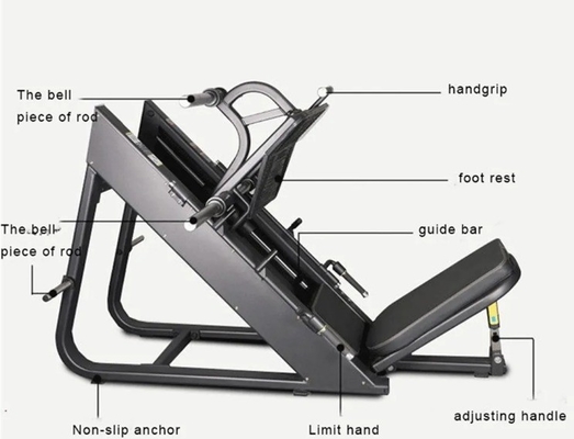 Leg Press Trainer for Strength Training Gym Fitness 45 Degree Weight Plate Loaded