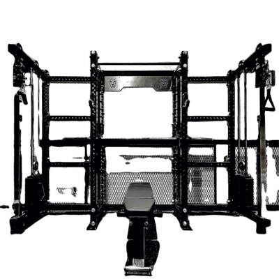 Multi-Function Smith and Squat Rack for Gym Exercise with Adjustable Weight Selection