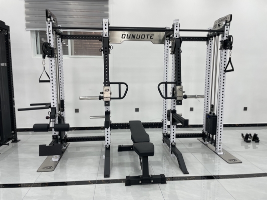 Multi-Function Smith and Squat Rack for Gym Exercise with Adjustable Weight Selection