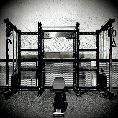 Multi-Function Smith and Squat Rack for Gym Exercise with Adjustable Weight Selection