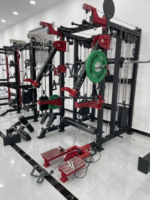 Multi-Function Smith and Squat Rack for Gym Exercise with Adjustable Weight Selection