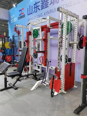 Multi-Function Smith and Squat Rack for Gym Exercise with Adjustable Weight Selection