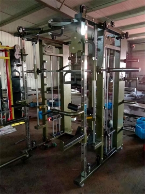Home Gym Power Cage Squat Rack with Multi Functional Smith Machine and Weightlifting