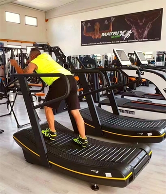 Gym Equipment Customized Logo Availabled Commercial Self Generating Curved Treadmill