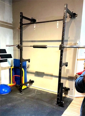 Home Gym Fitness Equipment Weight Lifting Exercise Folding Wall Mounted Squat Rack