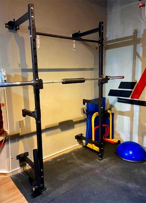 Home Gym Fitness Equipment Weight Lifting Exercise Folding Wall Mounted Squat Rack