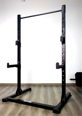 Unisex Bodybuilding Fitness Power Plate with Weight Bench Barbell Bar Half Squat Rack