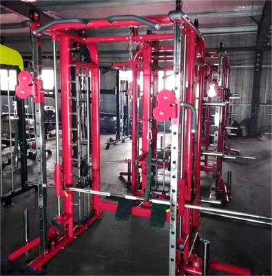 Body Building Excercise Equipment Cage Squat Rack with Multi Function Cables Crossover