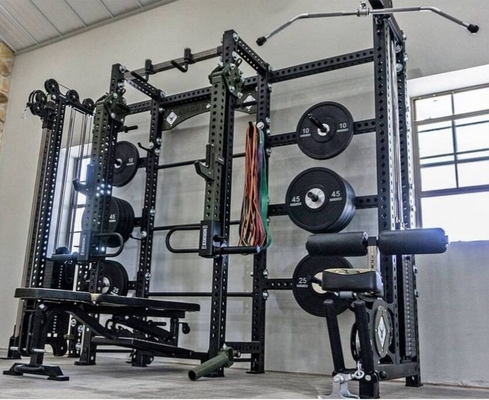 Multi-Function Gym Equipment for Strength Training Adjustable Smith and Squat Rack