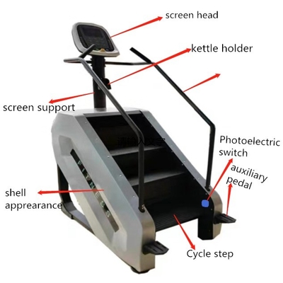 Training TIG Welding Steel Climbing Gym Equipment with Speed Adjustable Stair Trainer