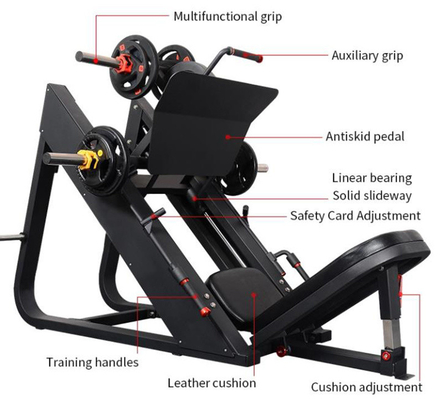 Commercial Strength Training Leg Press Machine with Medium Load and Pin Load Selection