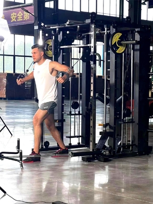 Strength Training Multi Functional Smith Machine with Weight Stack Cable Crossover Machine