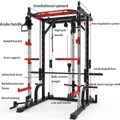 Unisex Frame Color Optional Selectable Comprehensive Training Multi Smith Machine for 2023