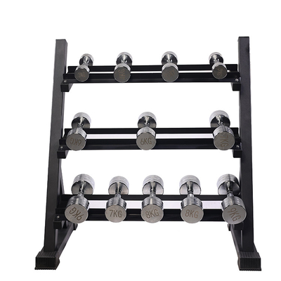 Unisex Three-Layer Dumbbell Rack for Strength Training in Living Room Fitness Centers