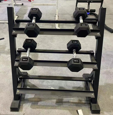 Unisex Three-Layer Dumbbell Rack for Strength Training in Living Room Fitness Centers