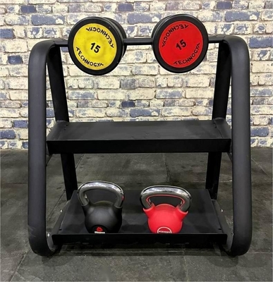 Body Building Fitness Foldable 2 Tier Dumbbell Rack Kettlebell Rack for Gym Equipment