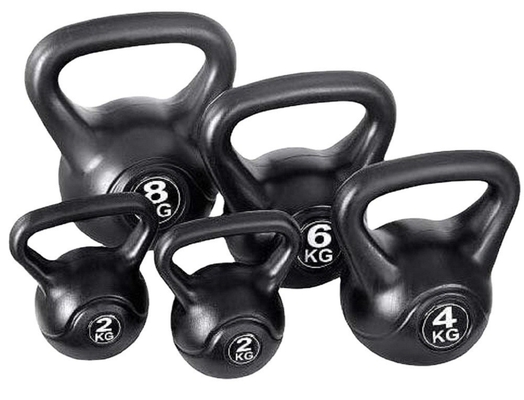 Portable Kettlebell for Free Weight Training Rubber Coated Fitness Exercise Body