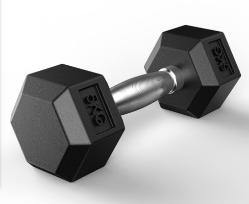 Hex Rubber Cover Dumbbell for Arms Various Weights from 2.5kg to 40kg Men's Department