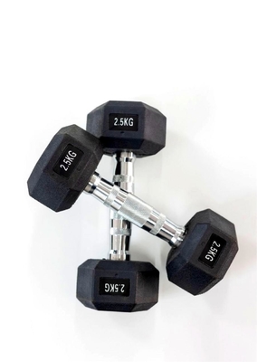 Hex Rubber Cover Dumbbell for Arms Various Weights from 2.5kg to 40kg Men's Department