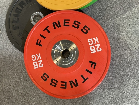 Rubber Coated Steel Bumper Weight Plate for Professional Gym Equipment Sale 2.5kg-25kg