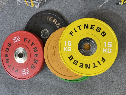 Rubber Coated Steel Bumper Weight Plate for Professional Gym Equipment Sale 2.5kg-25kg