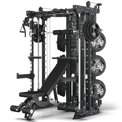 Hot Multi Function Home Smith Machine with Weight Stack 1500*2000*2250mm TIG Welding