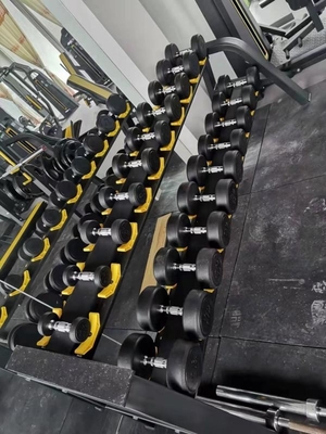 Strenght Training and Fitness Exercise Rubber Round Dumbbell Set for Barbell Weight Bar