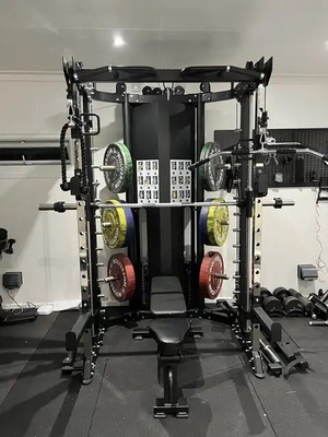 Commercial/Home Smith Trainer Bodybuilding Squat Rack with Two Layer Powder Coating