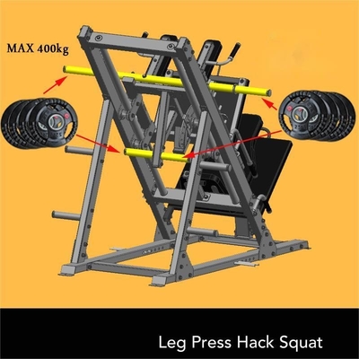 Medium Loader 2 in 1 Hack Squat and Leg Press Machine for Commercial Strength Training