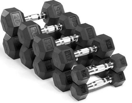 2.5kg Black Rubber Hex Dumbbell Set The Ultimate Tool for General Fitness Enthusiasts