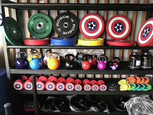 Gym Fitness Equipment Colorful Weight Plates in Optional Selectable Frame Color