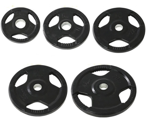 Gym Fitness Equipment Free Weight Training Weight Barbell Plates for Unisex in Black
