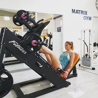Fitness Equipment 45 Degree Leg Press Machine with Medium Loader and Bench Function