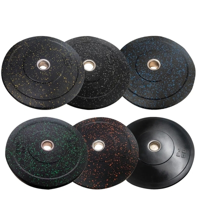 Multi Color Particle Point Disc Rubber Bumper Weightlifting Barbell with Modern Style