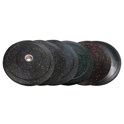 Multi Color Particle Point Disc Rubber Bumper Weightlifting Barbell with Modern Style