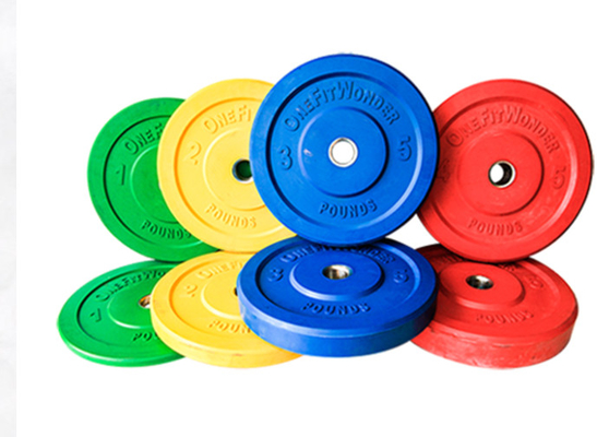 Rubber Surface Cast Iron Barbell Weight Plate for Commercial and Home 5kg 10kg 20kg 50kg