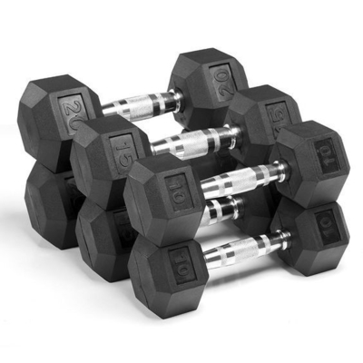 Weightlifting Exercise Dumbbells with Optional Selectable Frame Color Rubber Material