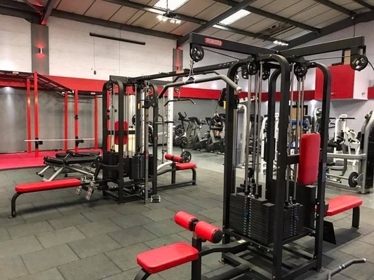 8 Station Multi Gym Perfect for Strength Training and Cable Crossover Chest Exercises
