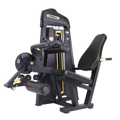 Steel Gym Equipment 2 in 1 Dual Function Calf Exercise Pin Load Adjustable Seated Leg Curl Extension