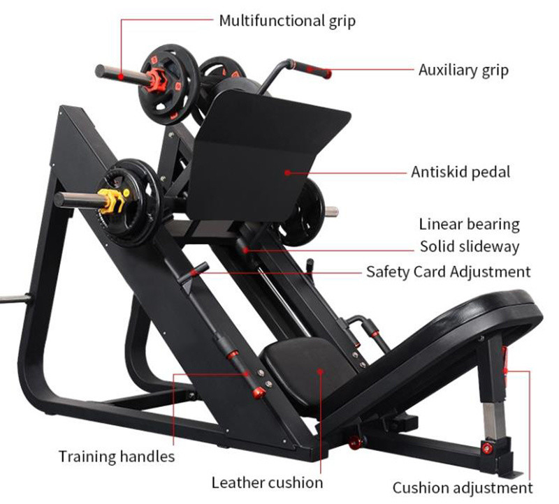 Leg Press Gym Equipment Medium Loader Steel for Indoor Fitness Body Building Exercise