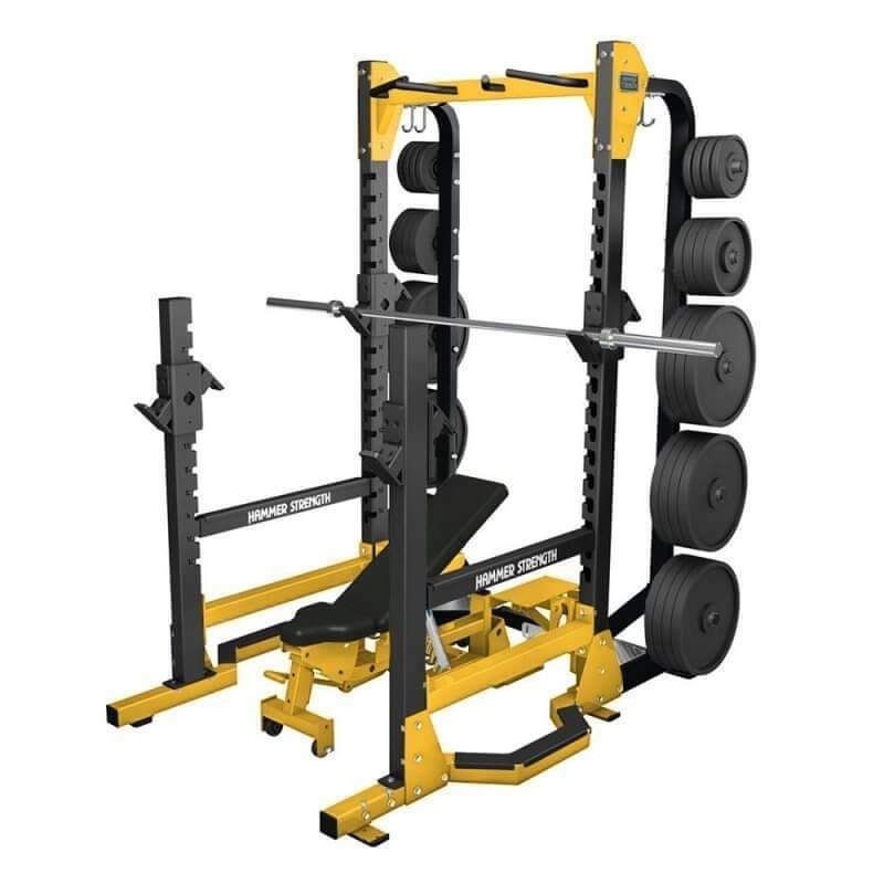 Steel Body Build and Weightlifting Bench for Unisex Multi Power Rack Smith Machine