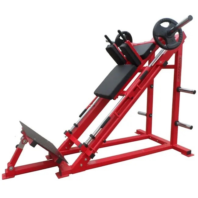 Gym Workout Medium Loader Plate Loaded 45 Degree Squat Lift Machine for Glutes and Quads