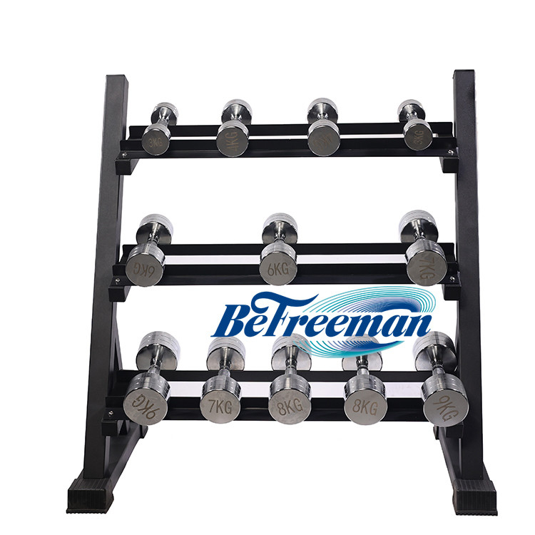 Customizable Colors Three-Layer Dumbbell Rack for Commercial Strength Training