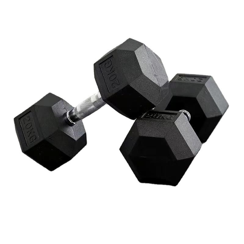 Hex Rubber Cover Dumbbell for Arms Various Weights from 2.5kg to 40kg Men's Department