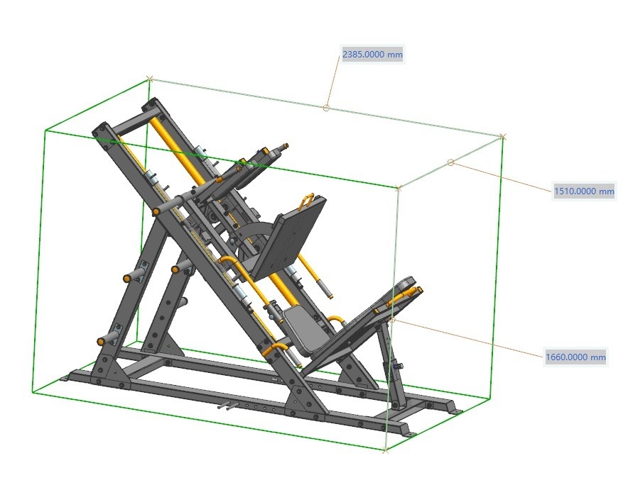 Medium Loader 2 in 1 Hack Squat and Leg Press Machine for Commercial Strength Training