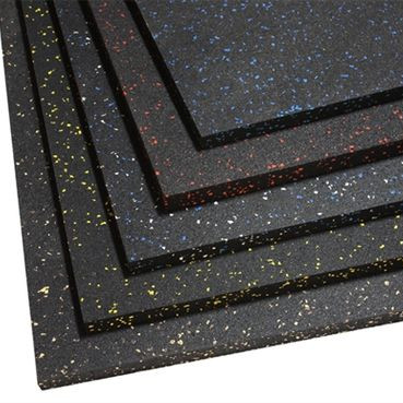 Anti-Slip Rubber Tiles for Home Gym Flooring 500*500/1000*1000 in Black Color