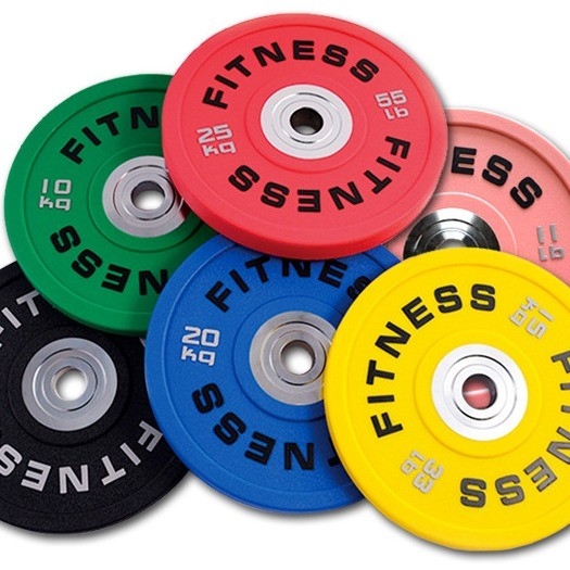 Gym Fitness Equipment Colorful Weight Plates in Optional Selectable Frame Color