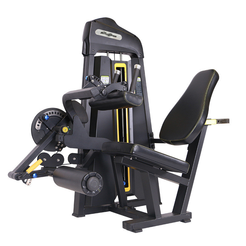 Steel Gym Equipment 2 in 1 Dual Function Calf Exercise Pin Load Adjustable Seated Leg Curl Extension